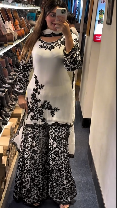 Black Embroidery Suit