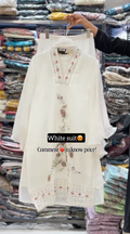 White Embroidery 3pcs Suit