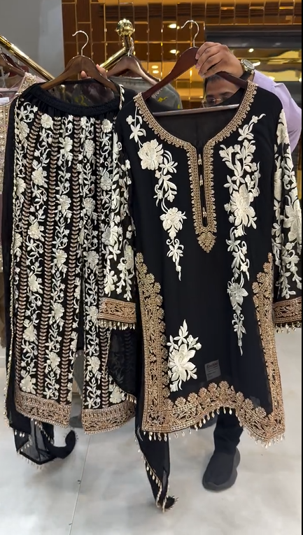 Embroidery Detail Work Suit