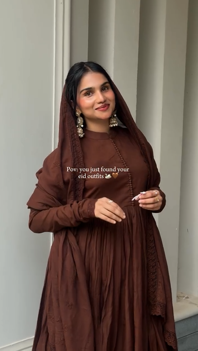 Brown Button Frock