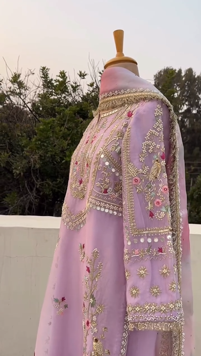 Baby Pink HandWork Dress