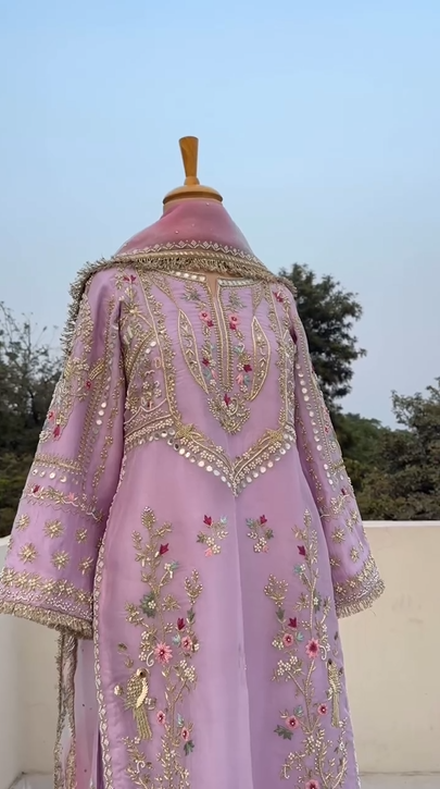 Baby Pink HandWork Dress