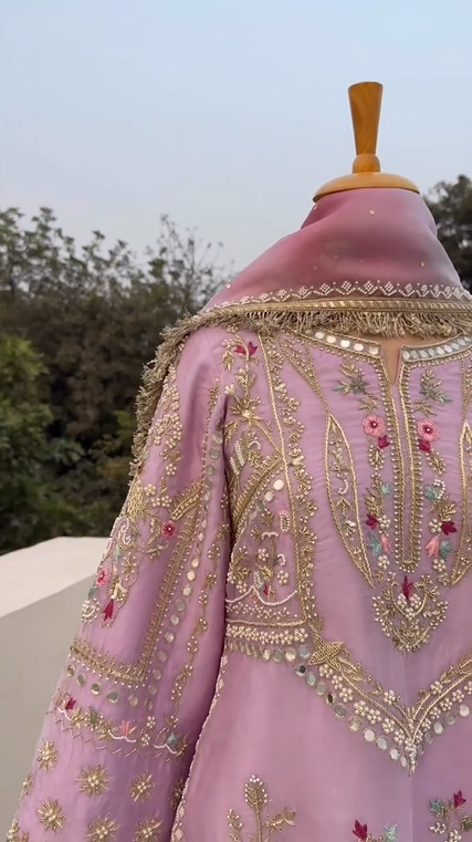 Baby Pink HandWork Dress