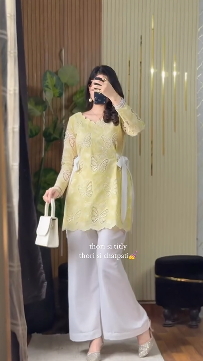 3Pcs Flower Top Suit