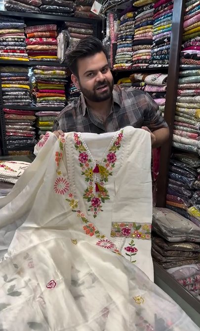 Mul Cotton White Suit