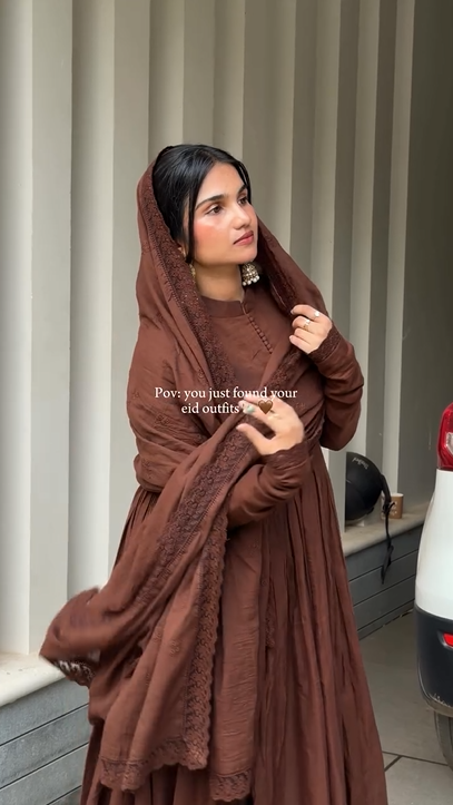Brown Button Frock