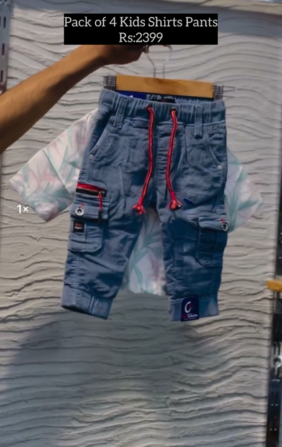 Pack of 4 Kids Shirts Pants