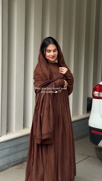 Brown Button Frock