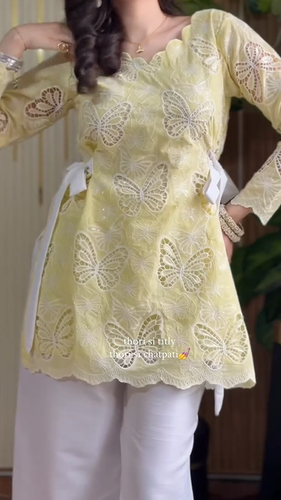 3Pcs Flower Top Suit