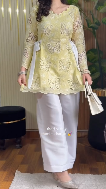 3Pcs Flower Top Suit