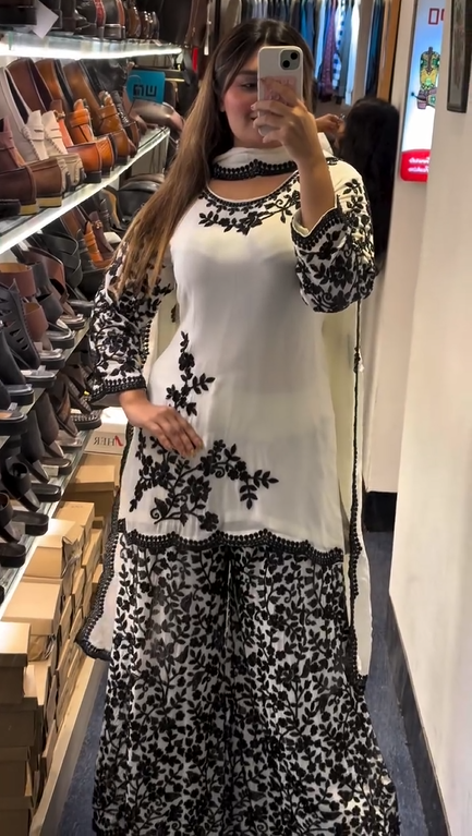 Black Embroidery Suit
