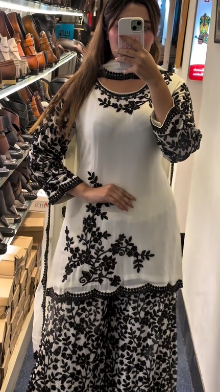 Black Embroidery Suit