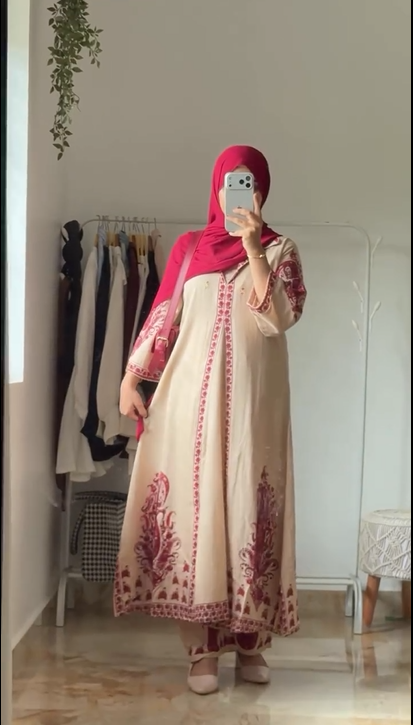 Feminine Ethnic 3Pcs Dress